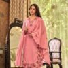 pure cotton resham embroidered suit set with mul cotton dupatta