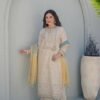 karachi schiffli cotton suit with designer kota doriya dupatta
