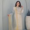 karachi schiffli cotton suit with designer kota doriya dupatta