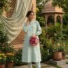 mul cotton a line kurta set with embroidery